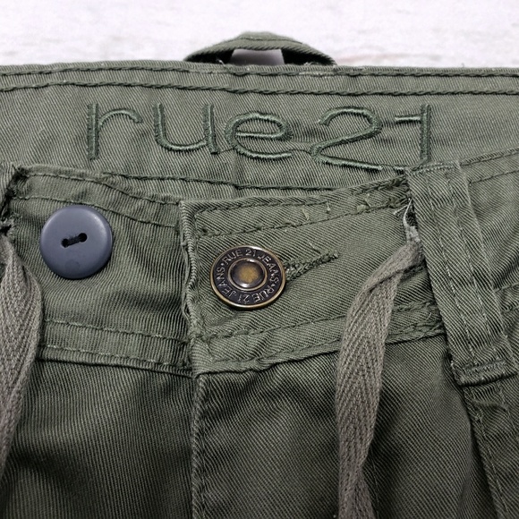 Rue 21 Pants Size 1 / 2 Womens Green Studded - Picture 5 of 6